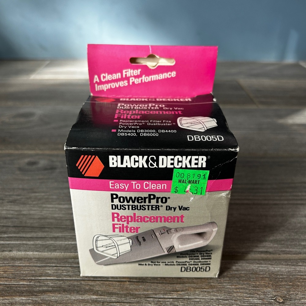 Black Decker PowerPro Dustbuster Dry Vac‎ Replacement Filter DB005D